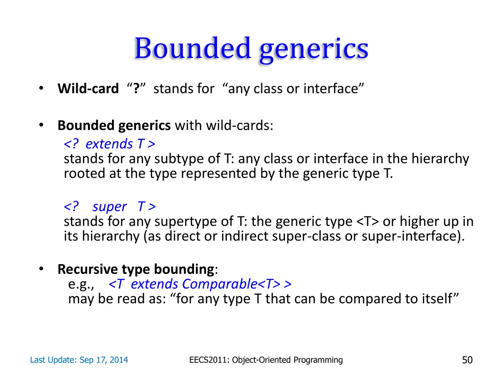 bounded generics