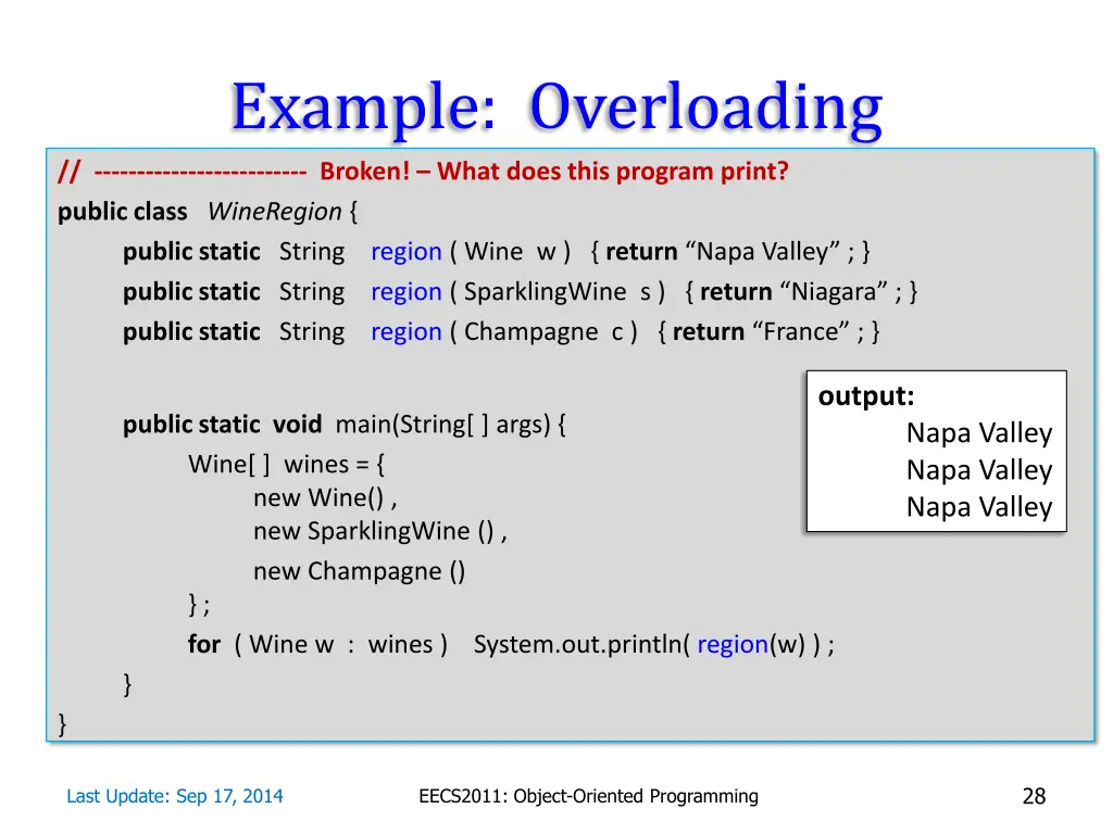 example overloading