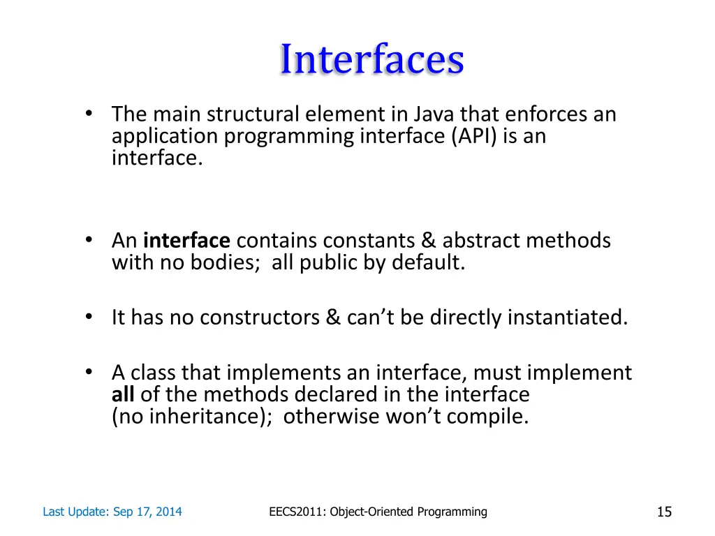 interfaces