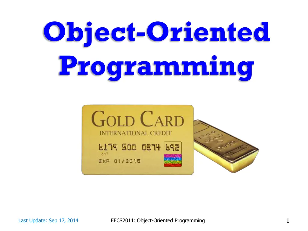 object oriented programming