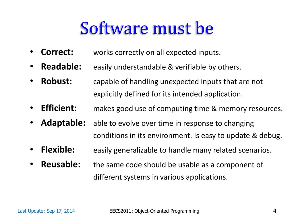 software must be