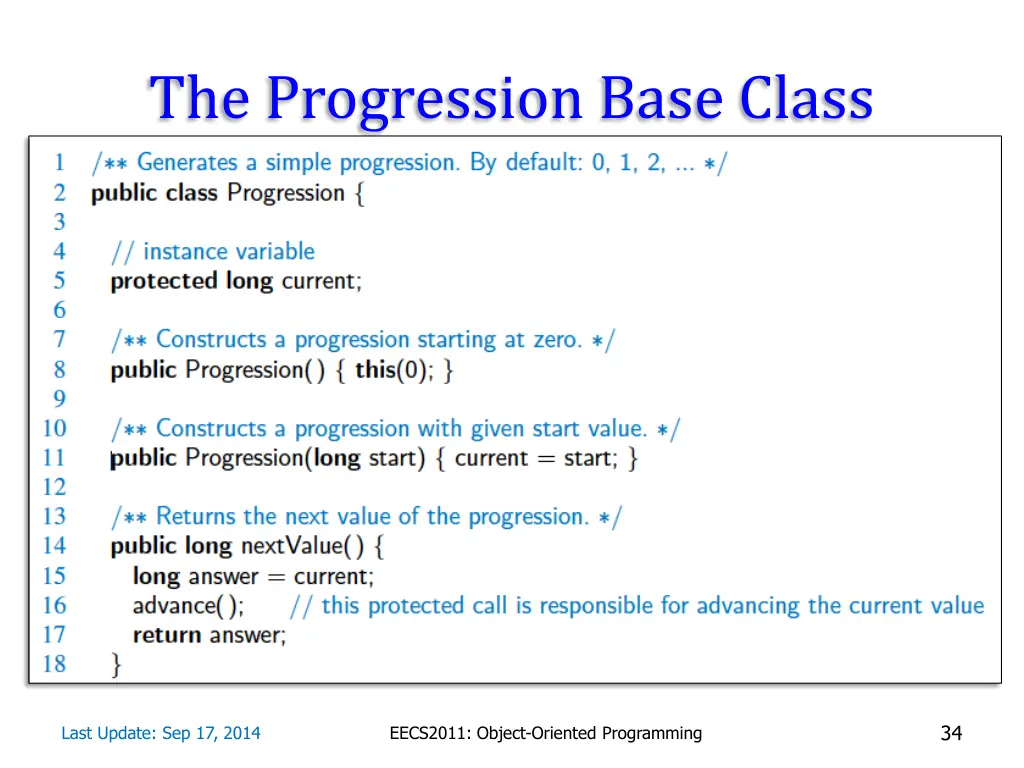 the progression base class