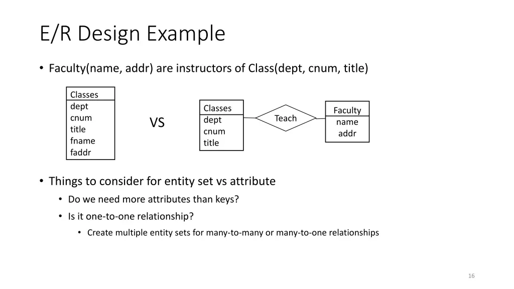 e r design example