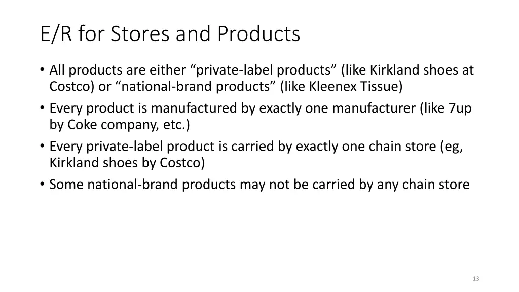 e r for stores and products