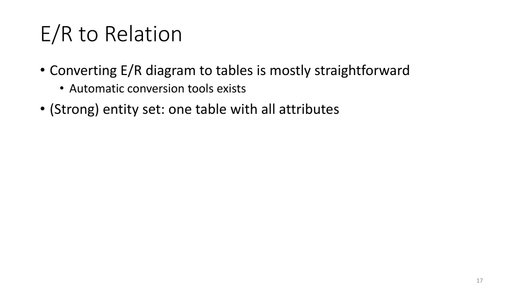 e r to relation