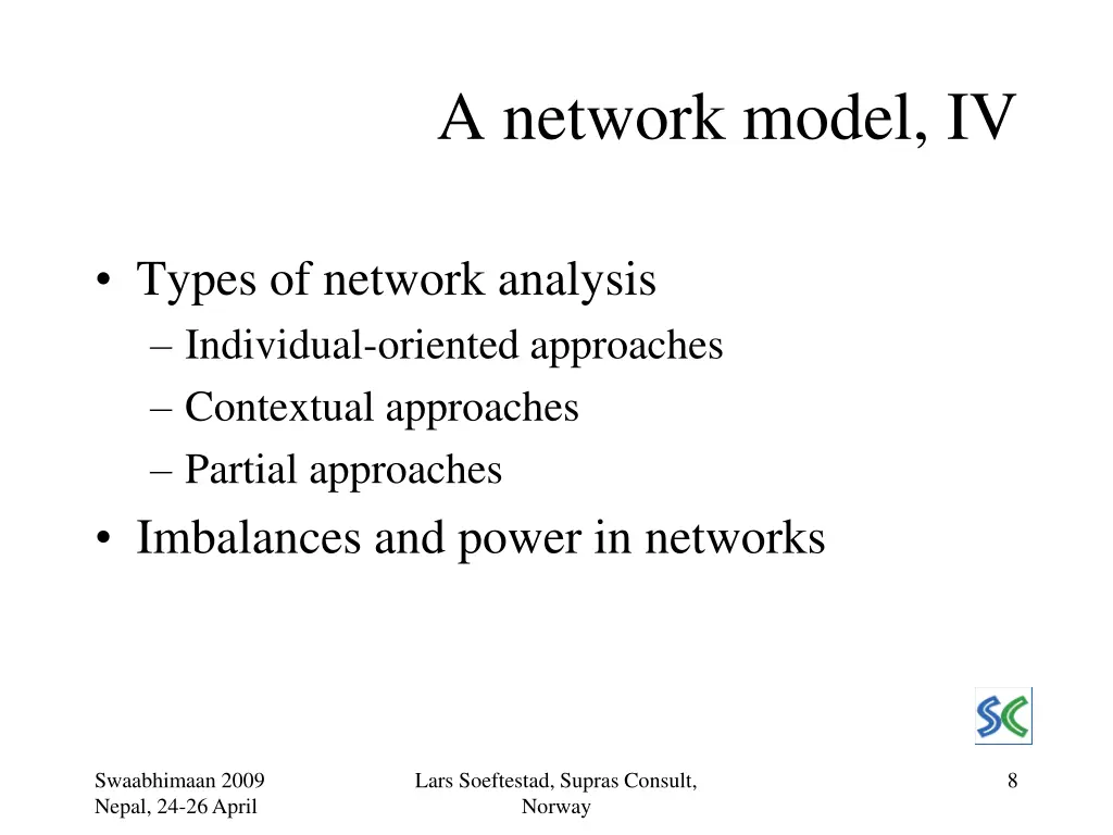 a network model iv
