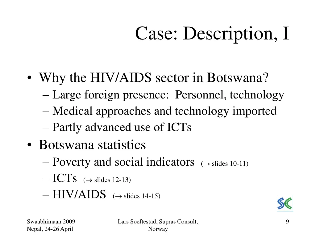 case description i