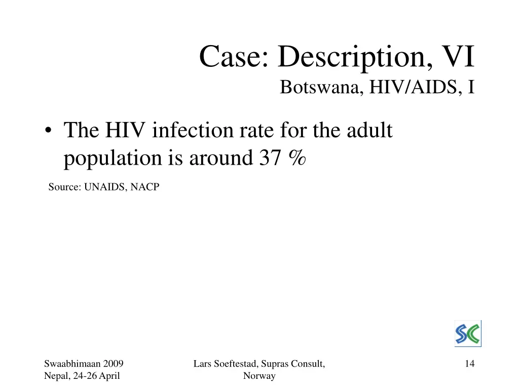 case description vi botswana hiv aids i