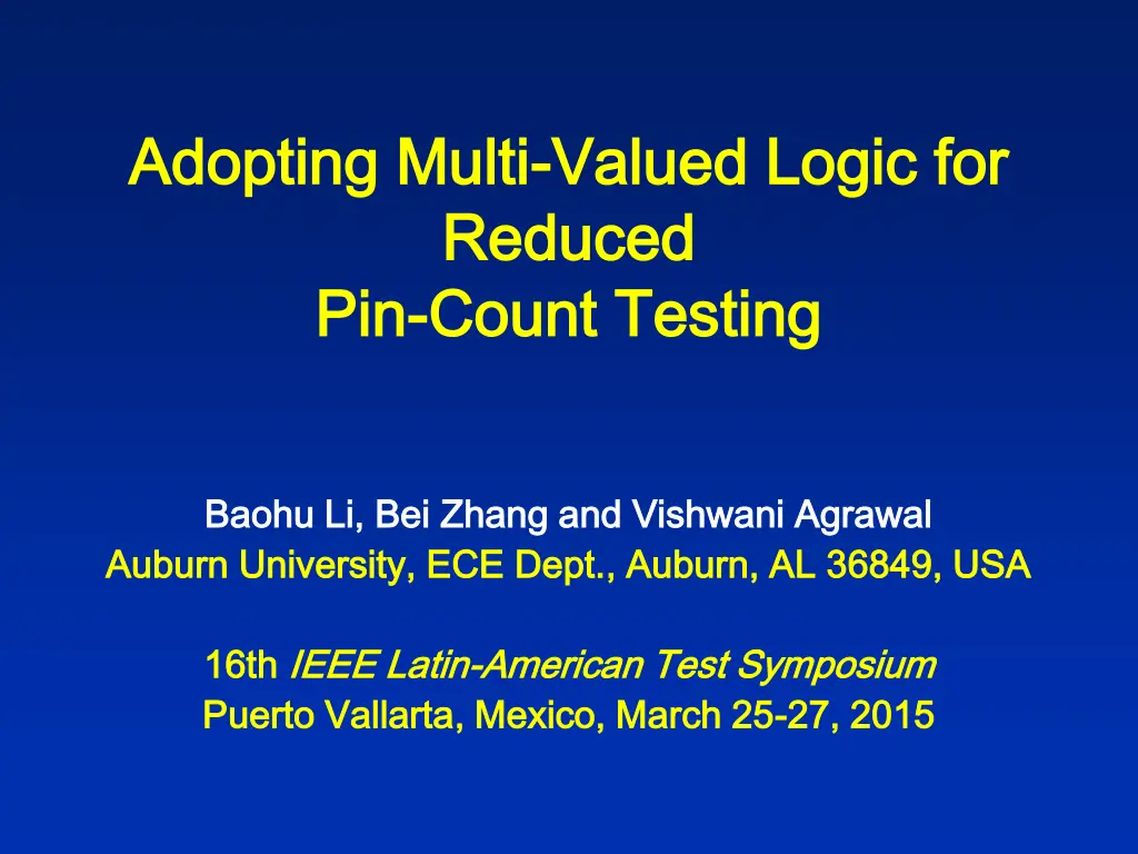 adopting multi adopting multi valued logic