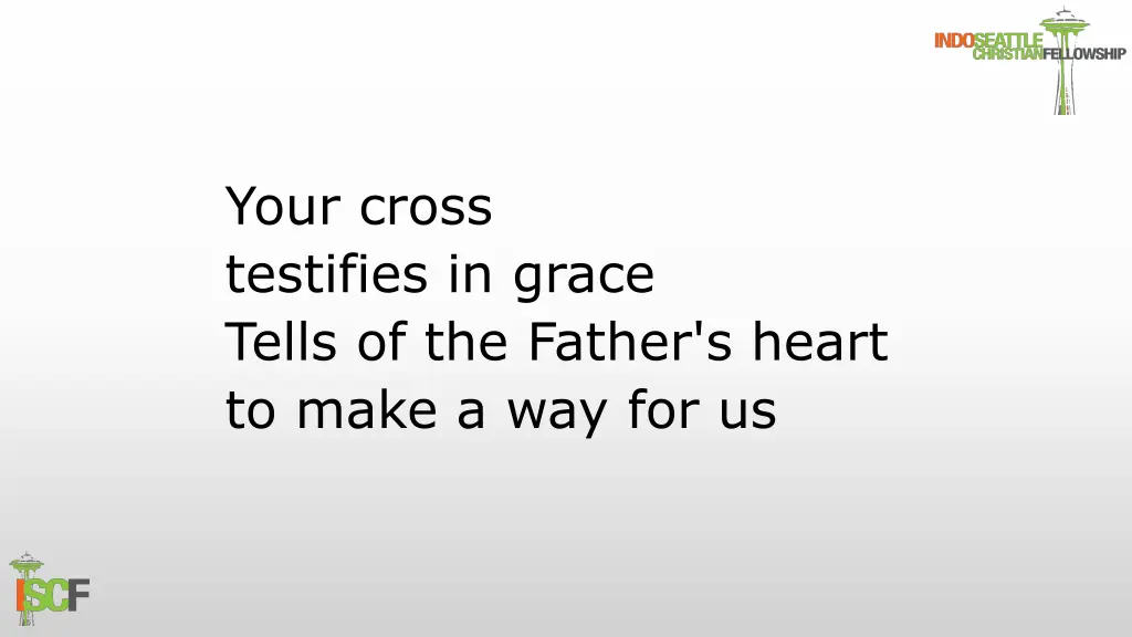 your cross testifies in grace tells of the father