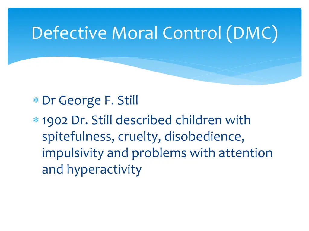 defective moral control dmc