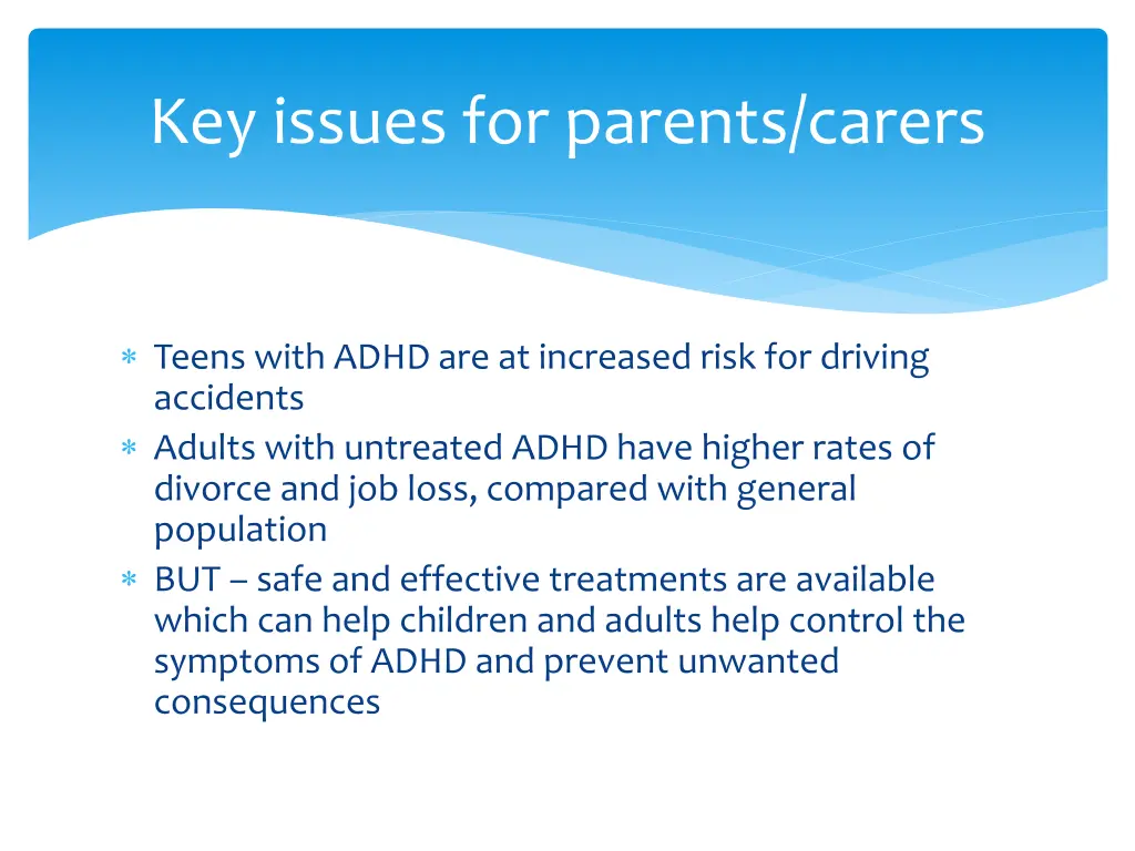 key issues for parents carers 1