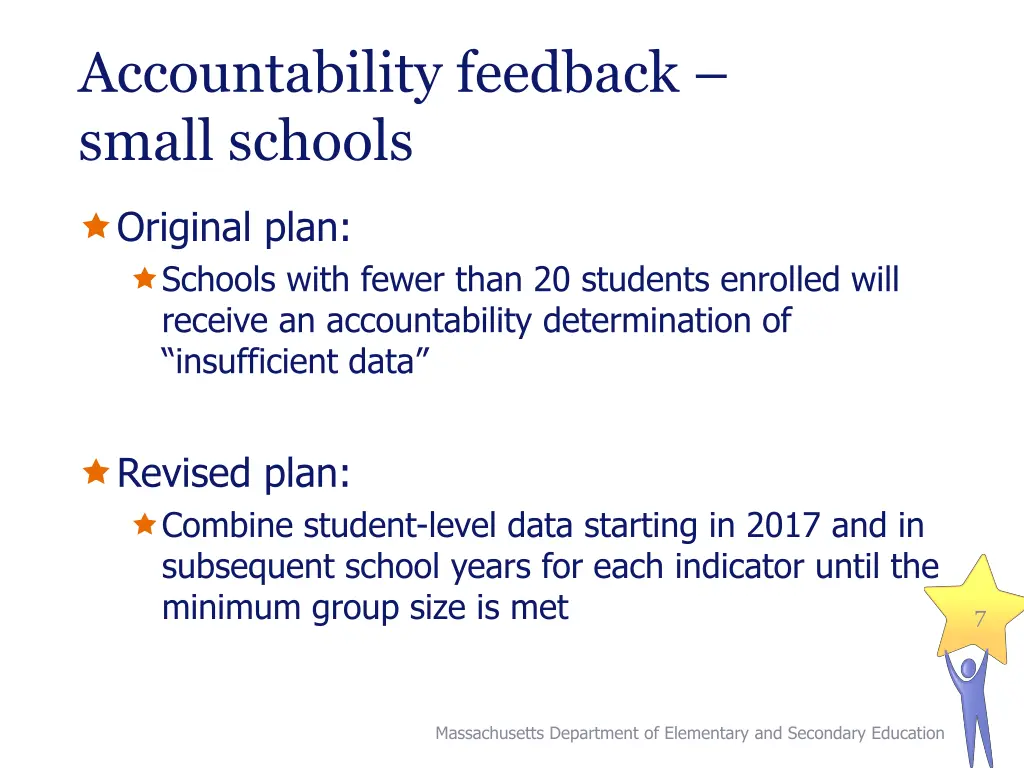 accountability feedback small schools