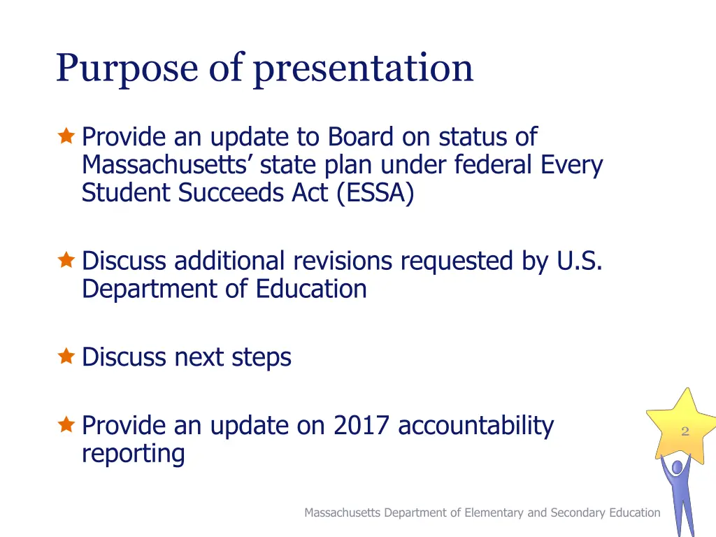 purpose of presentation