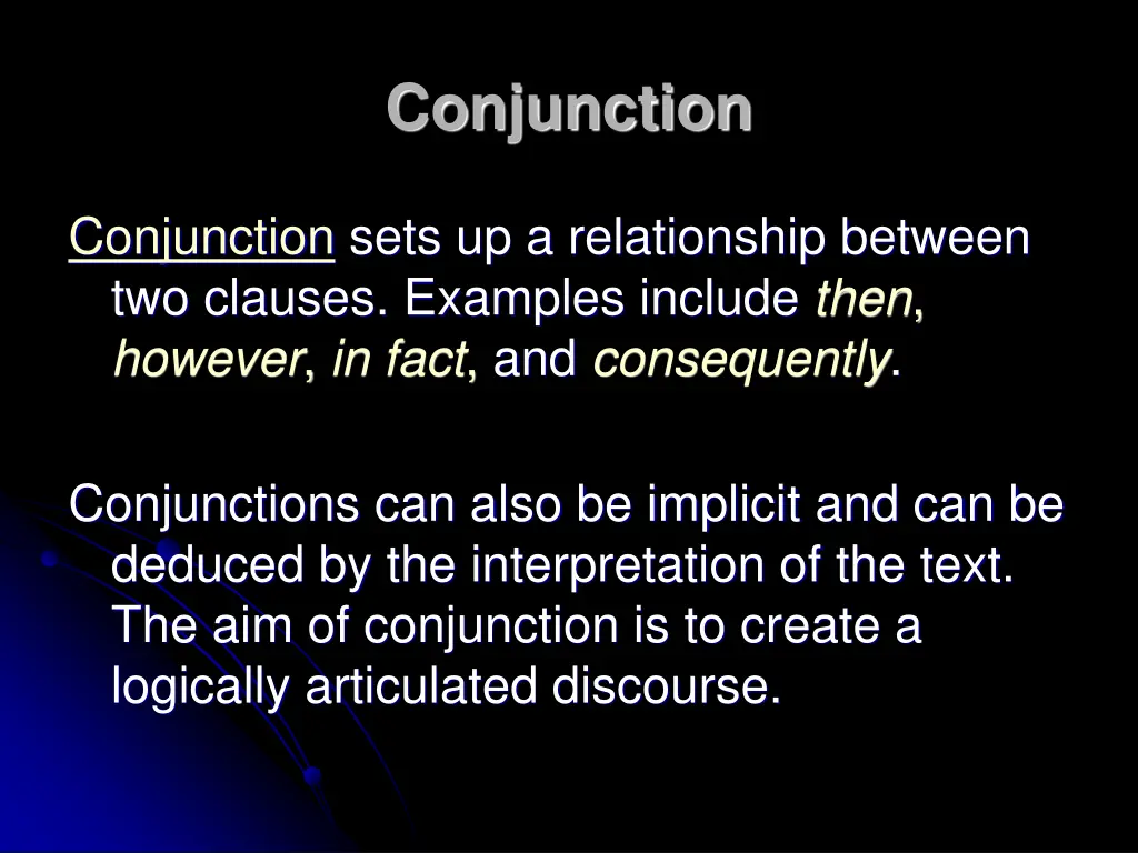 conjunction