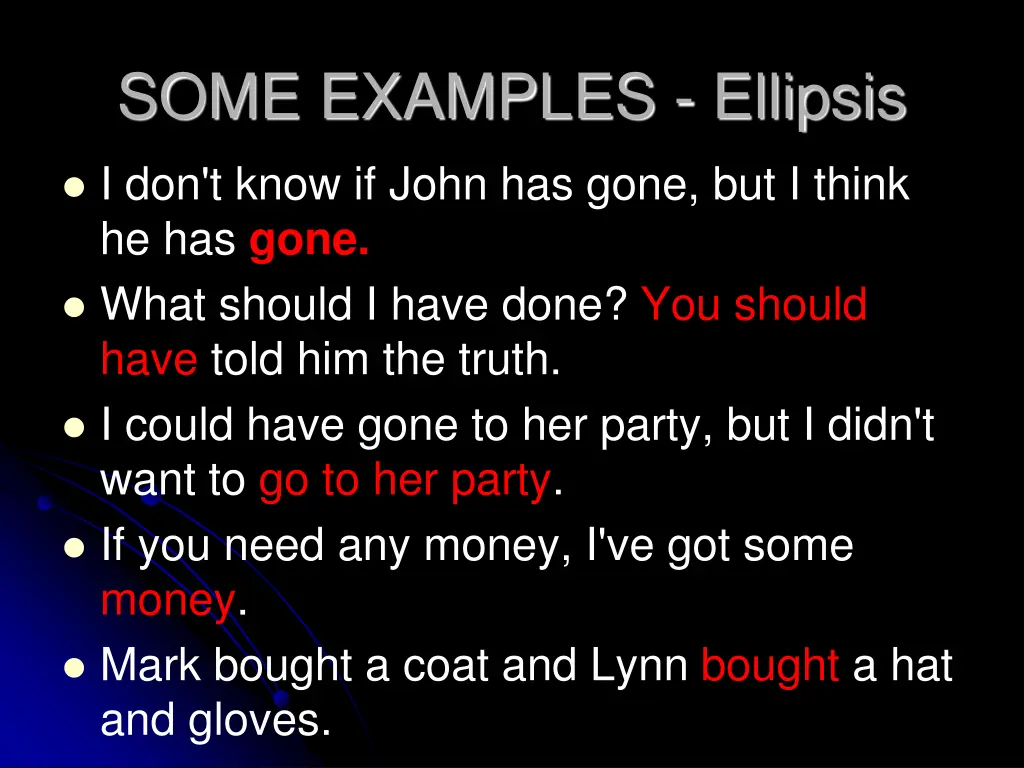 some examples ellipsis 1