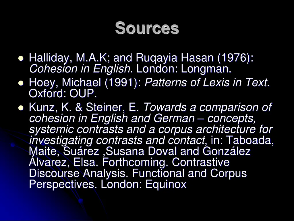 sources
