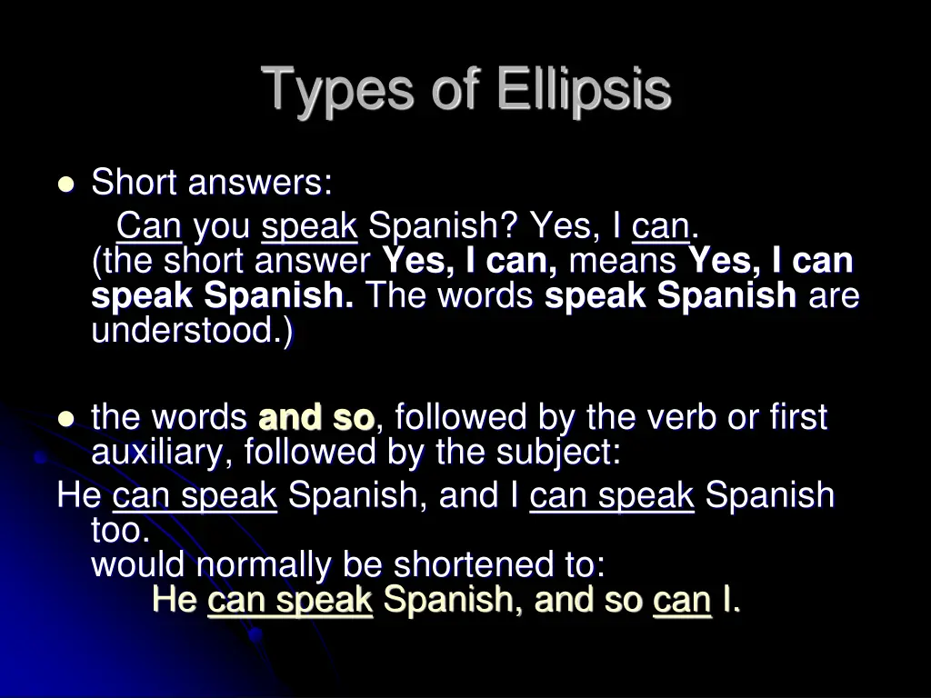 types of ellipsis