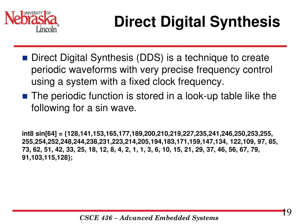 direct digital synthesis 1