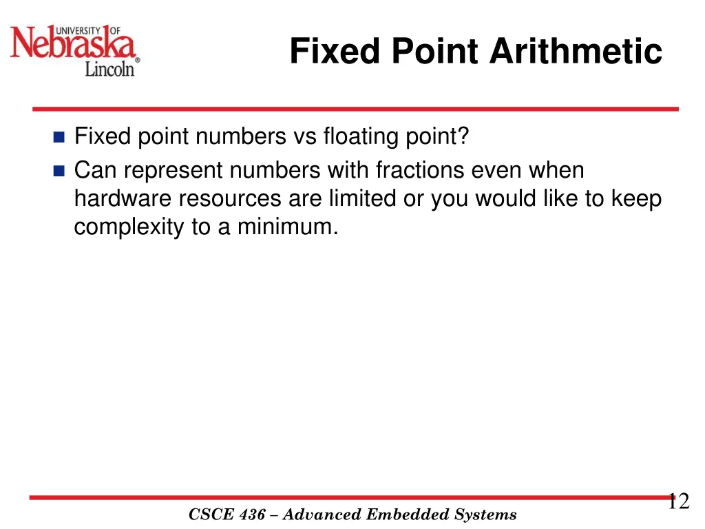 fixed point arithmetic 1
