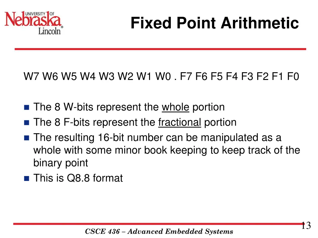 fixed point arithmetic 2