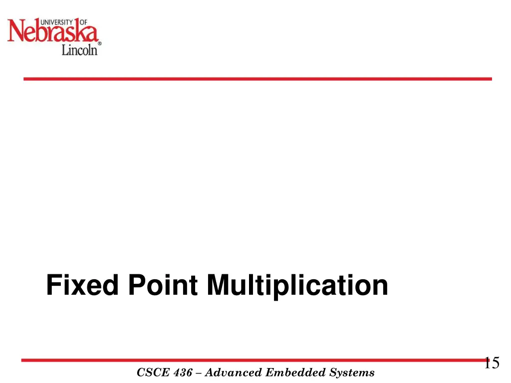 fixed point multiplication