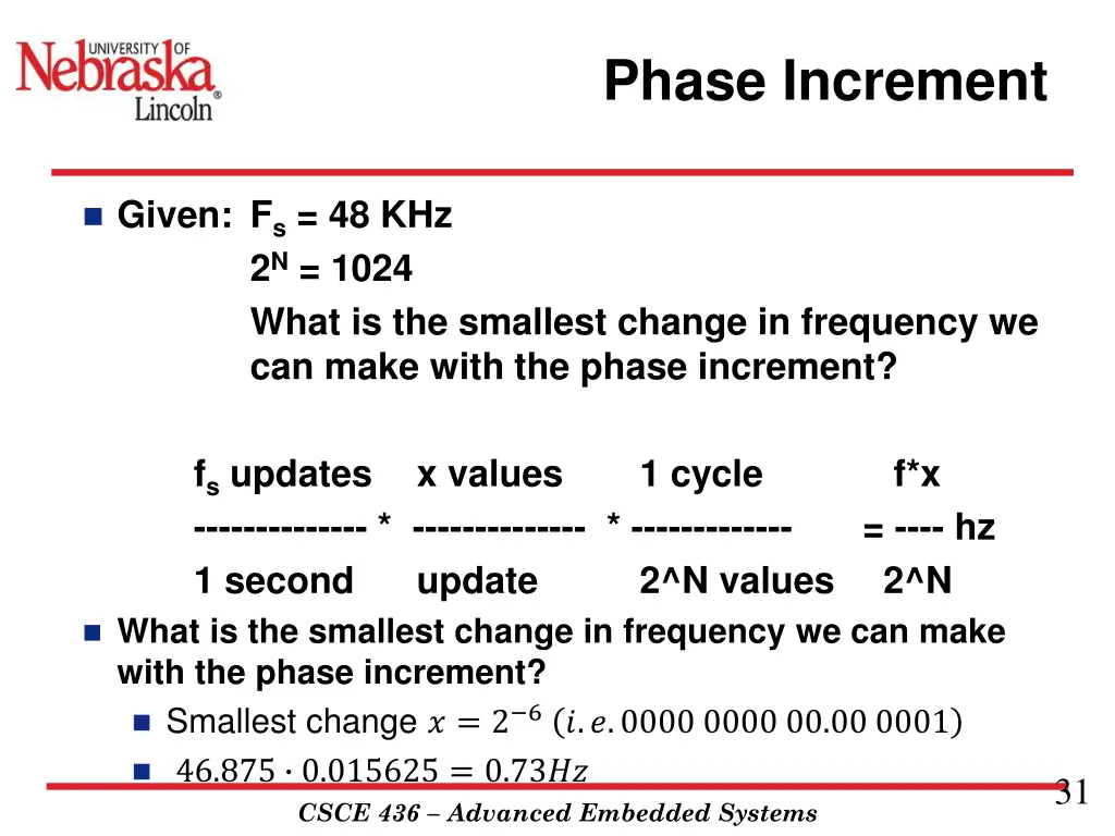 phase increment 8