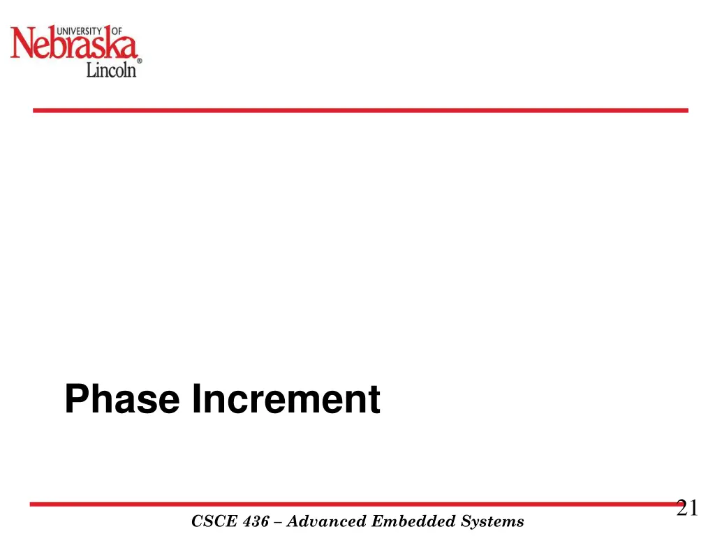 phase increment