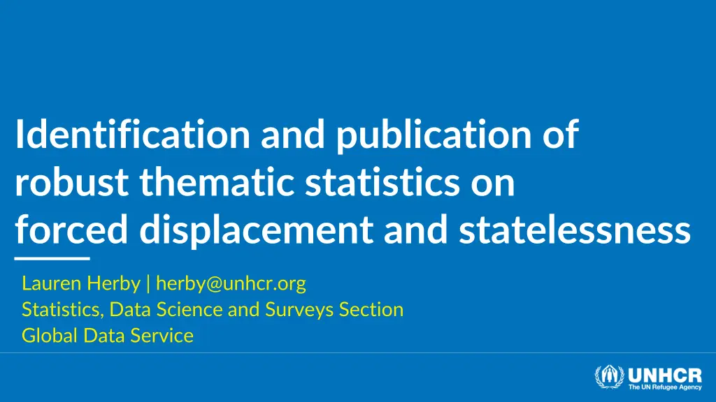identification and publication of robust thematic