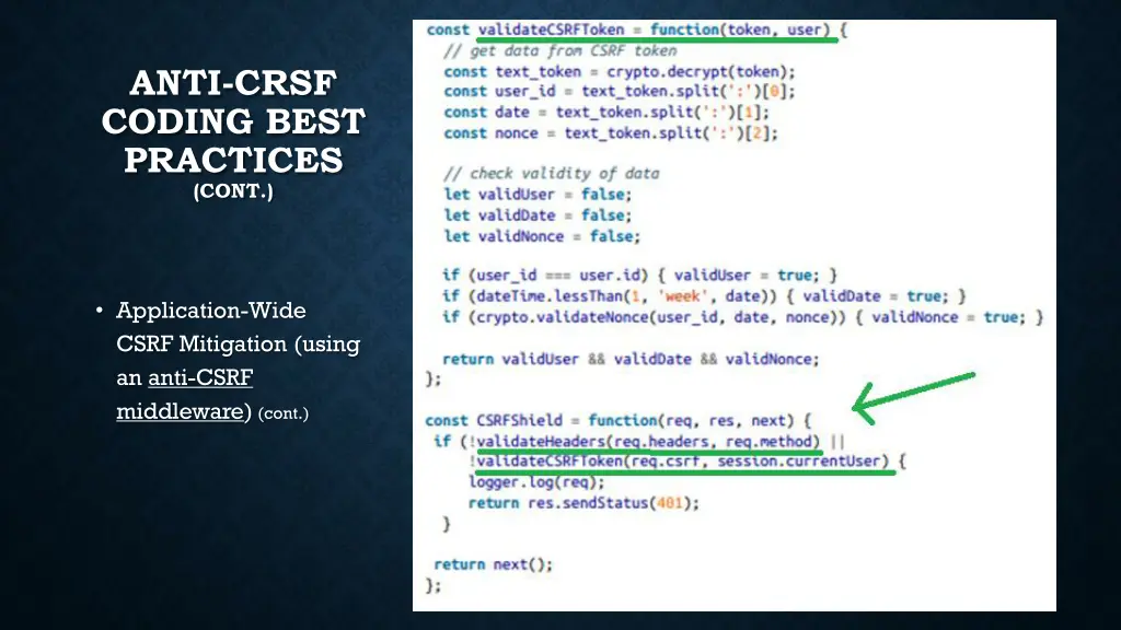 anti crsf coding best practices cont 4