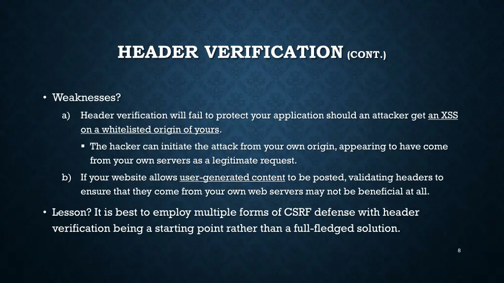 header verification cont 3