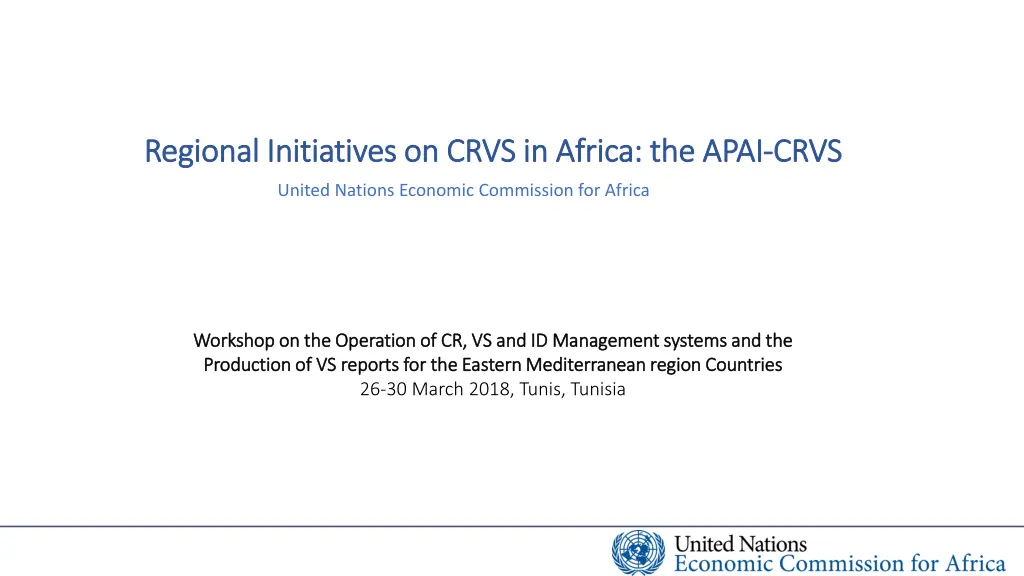 regional initiatives on crvs in africa the apai