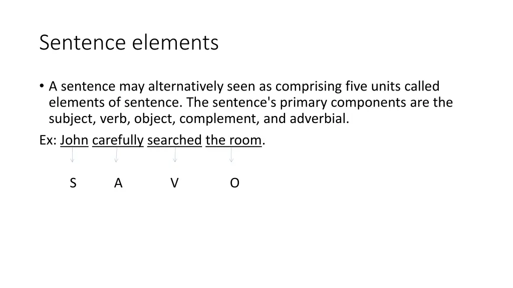 sentence elements