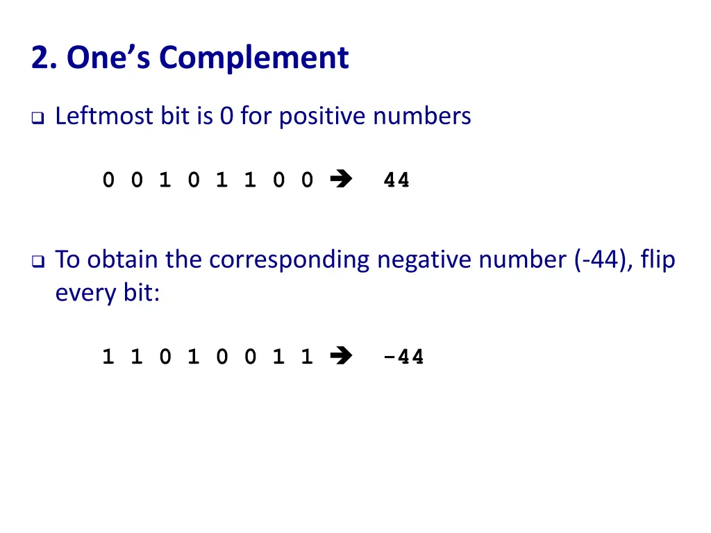 2 one s complement
