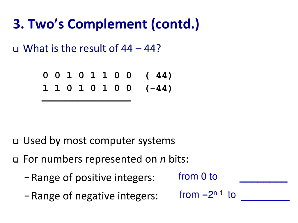 3 two s complement contd