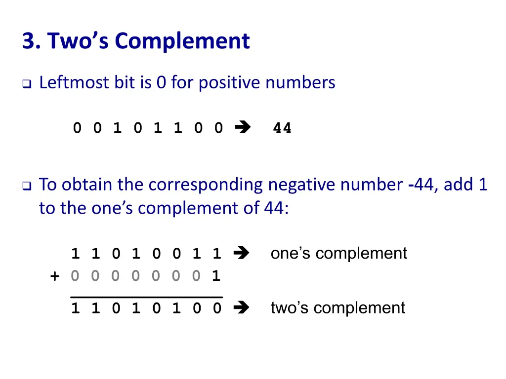 3 two s complement