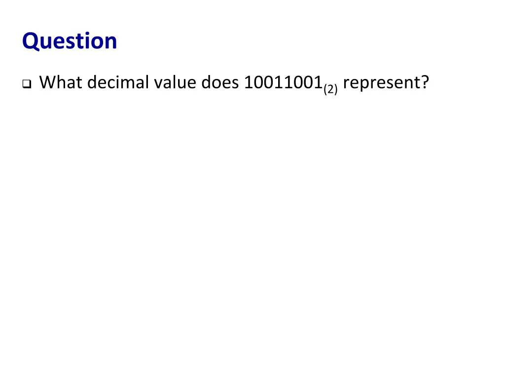 question