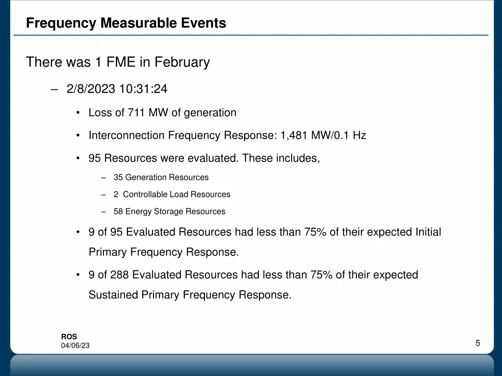 frequency measurable events