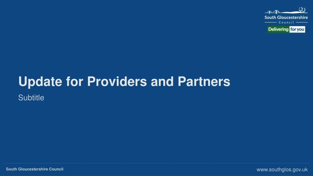 update for providers and partners subtitle