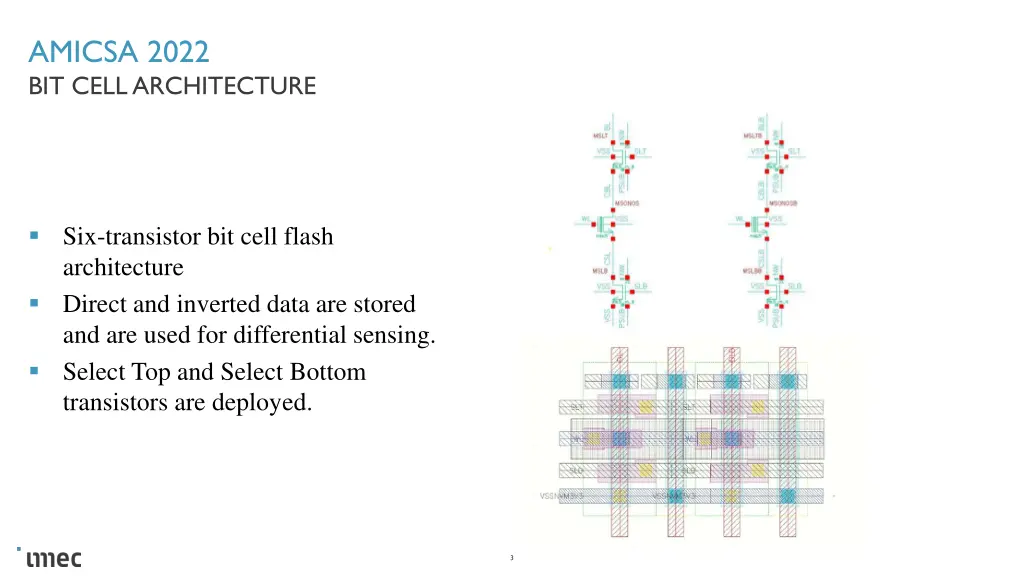 amicsa 2022 bit cell architecture