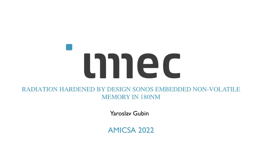 radiation hardened by design sonos embedded