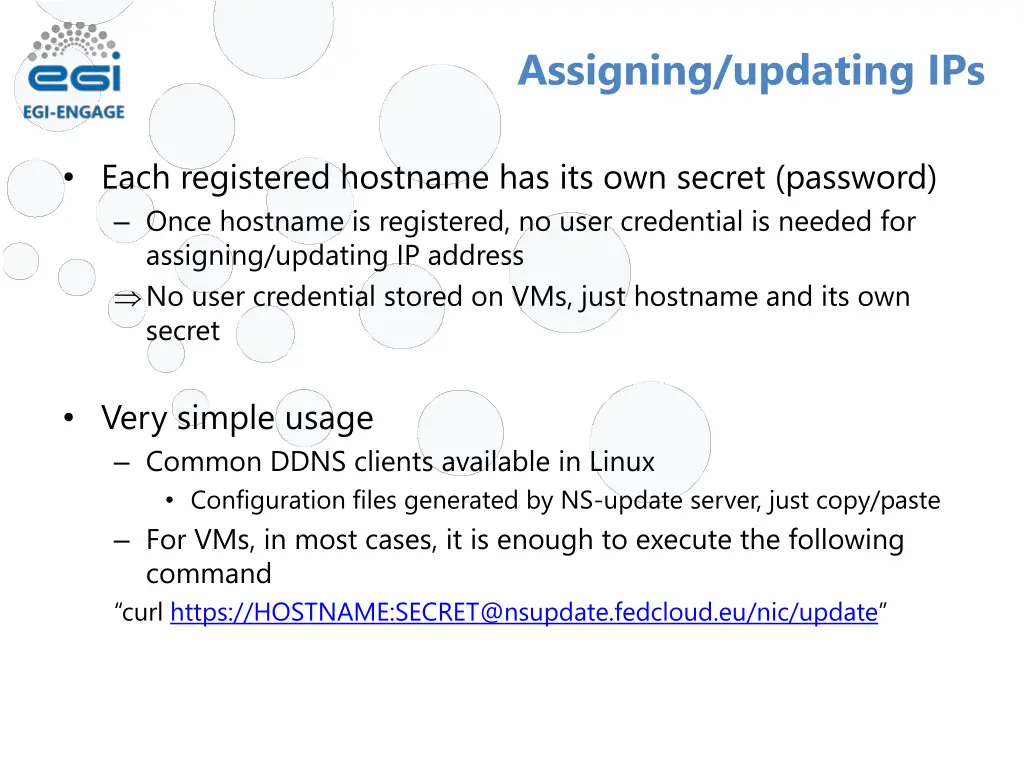 assigning updating ips