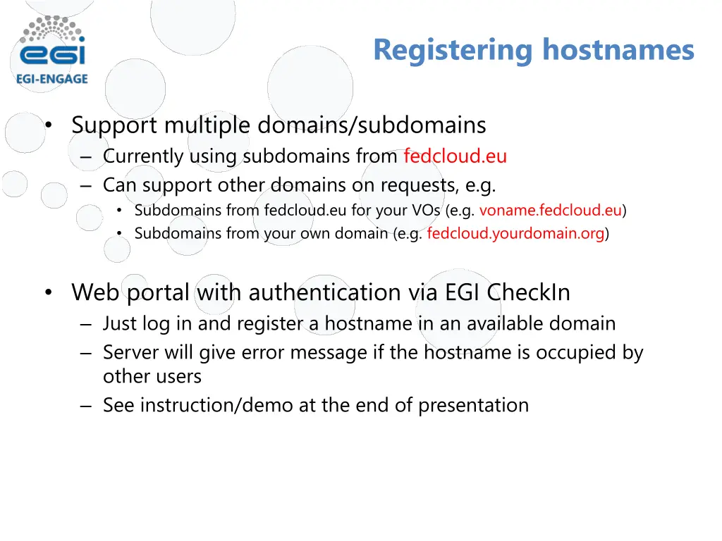 registering hostnames