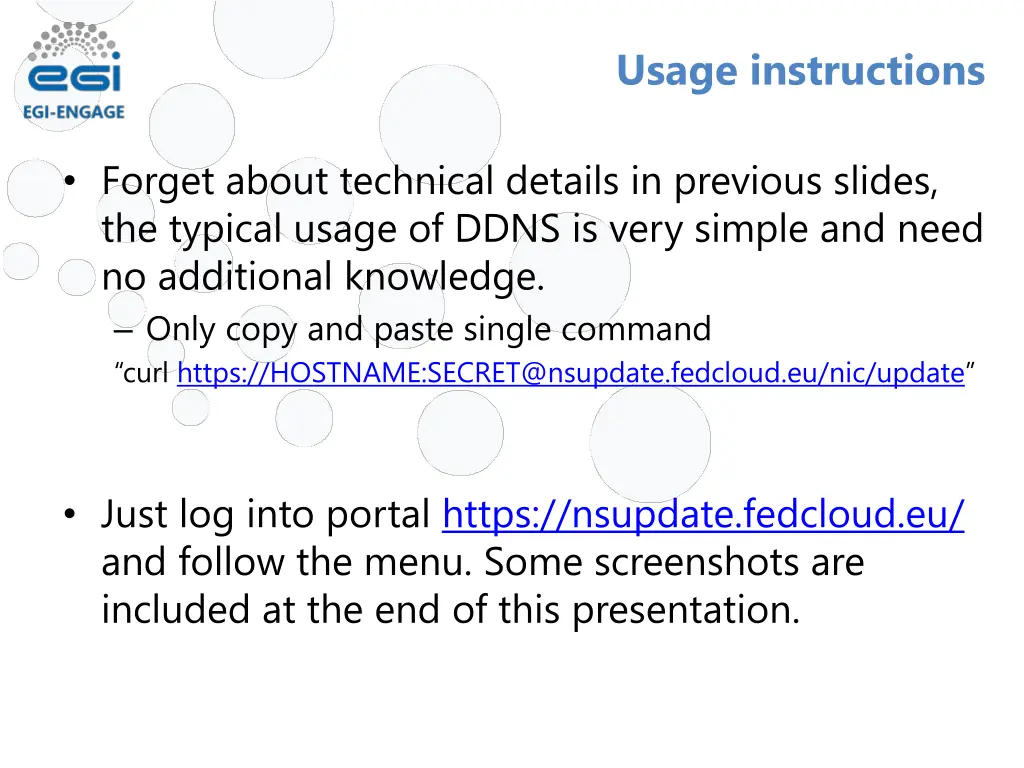 usage instructions