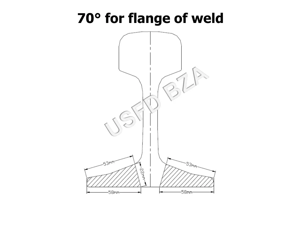 70 for flange of weld