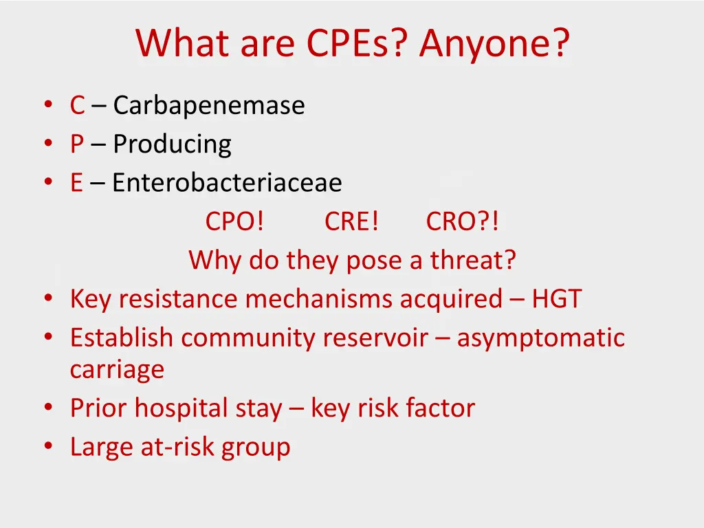 what are cpes anyone