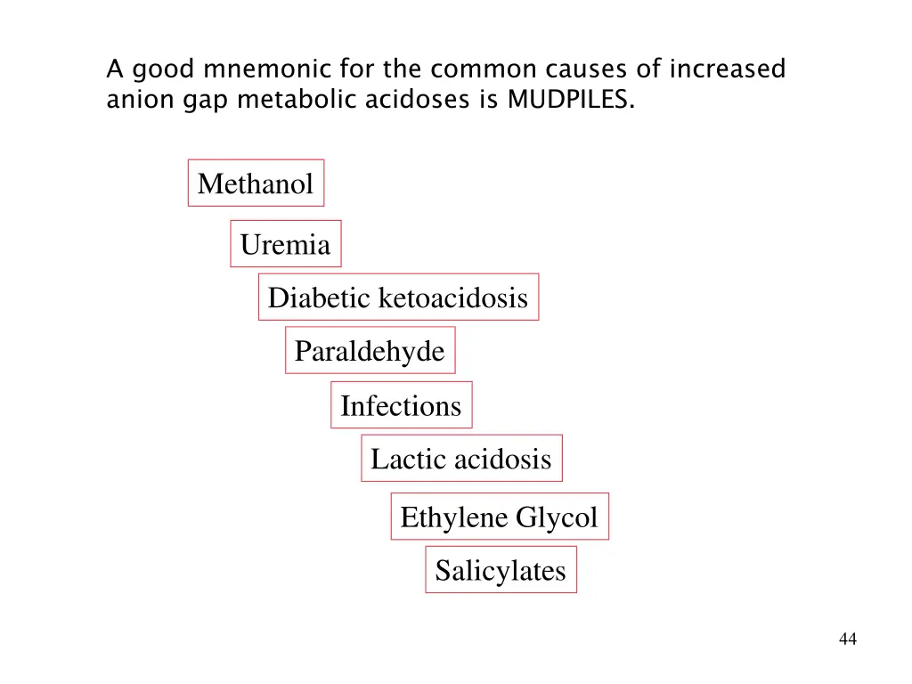 a good mnemonic for the common causes