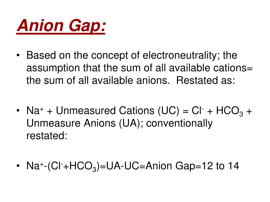 anion gap