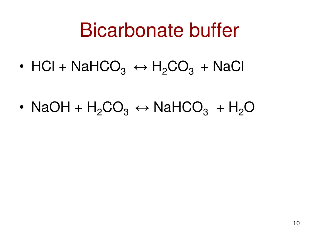 bicarbonate buffer