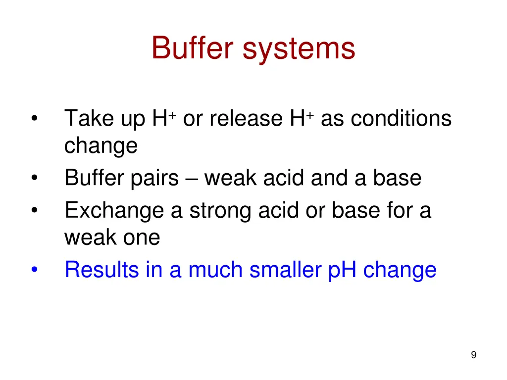 buffer systems